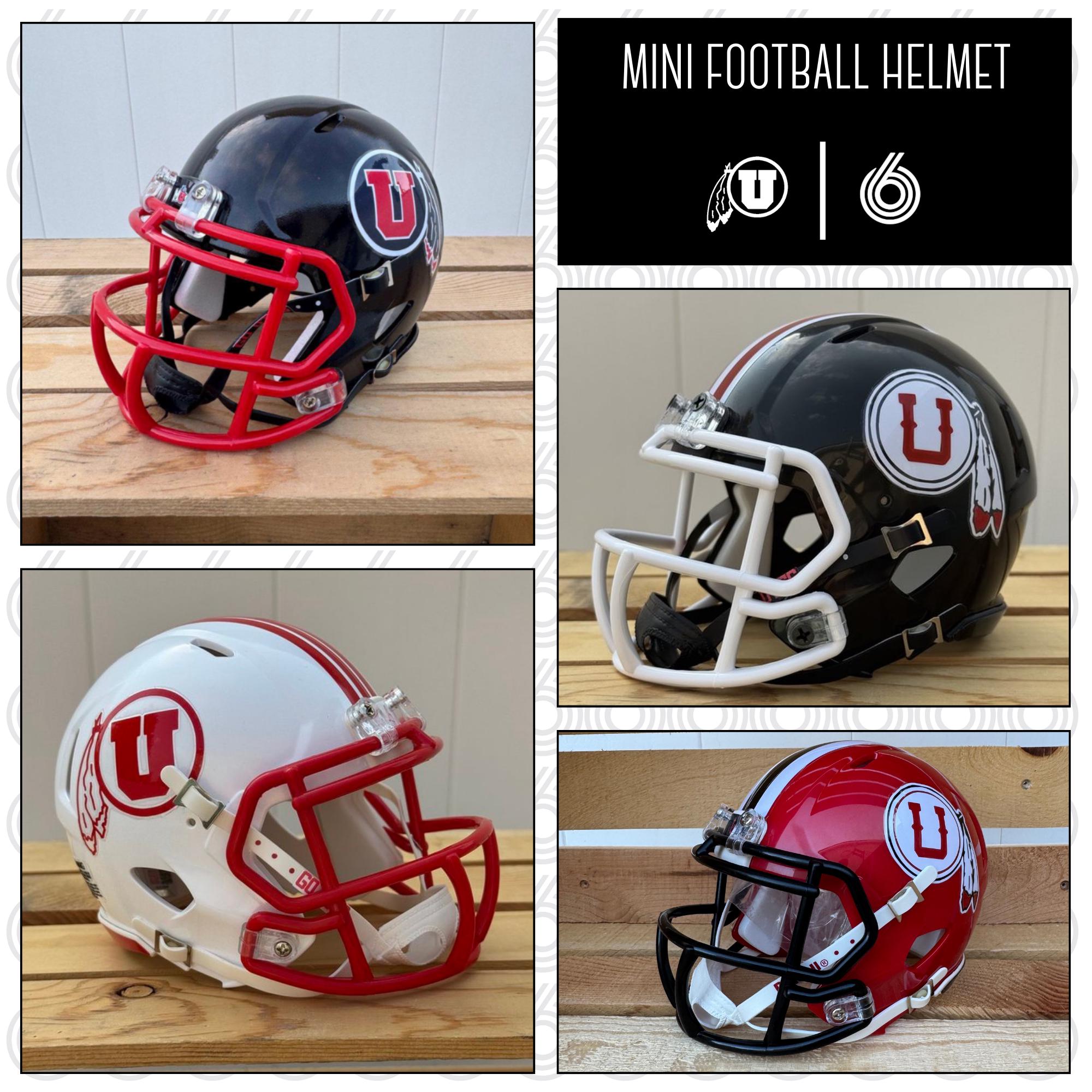 Utah Utes Mini Football Helmet - Drum & Feather