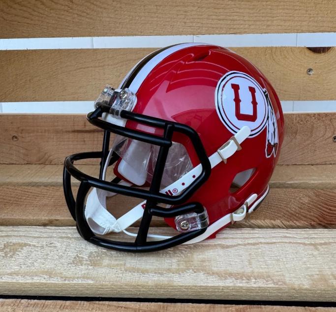 Utah Utes Mini Football Helmet - Drum & Feather