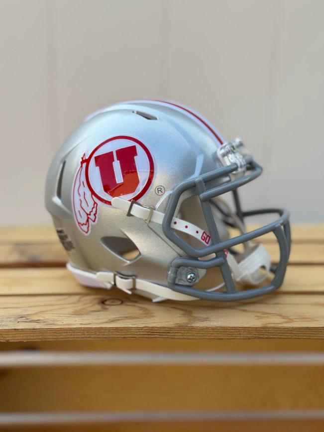 Utah Utes Mini Football Helmet - Drum & Feather